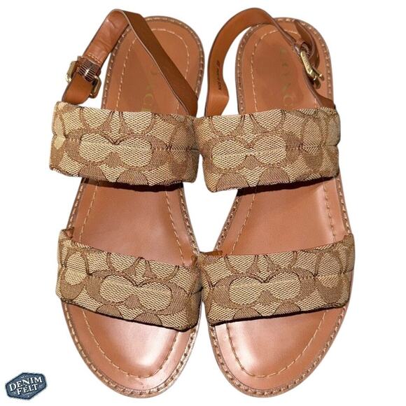 Coach Brown Signature Flats - Picture 7 of 14